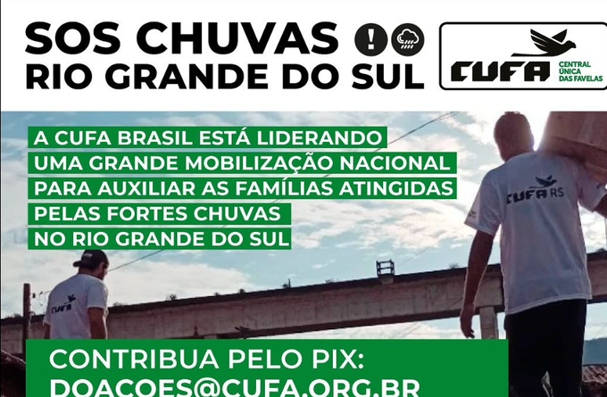 MetrôRio e Cufa recebem donativos para ajudar vítimas de enchentes no Rio Grande do Sul